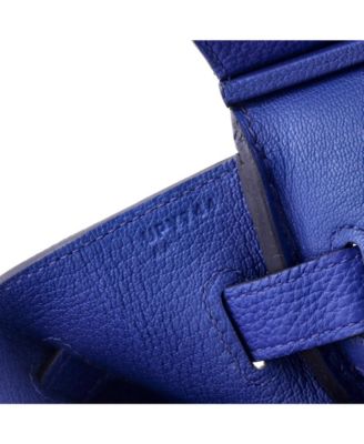 Birkin 30 Handbag Blue Togo with Palladium Hardware