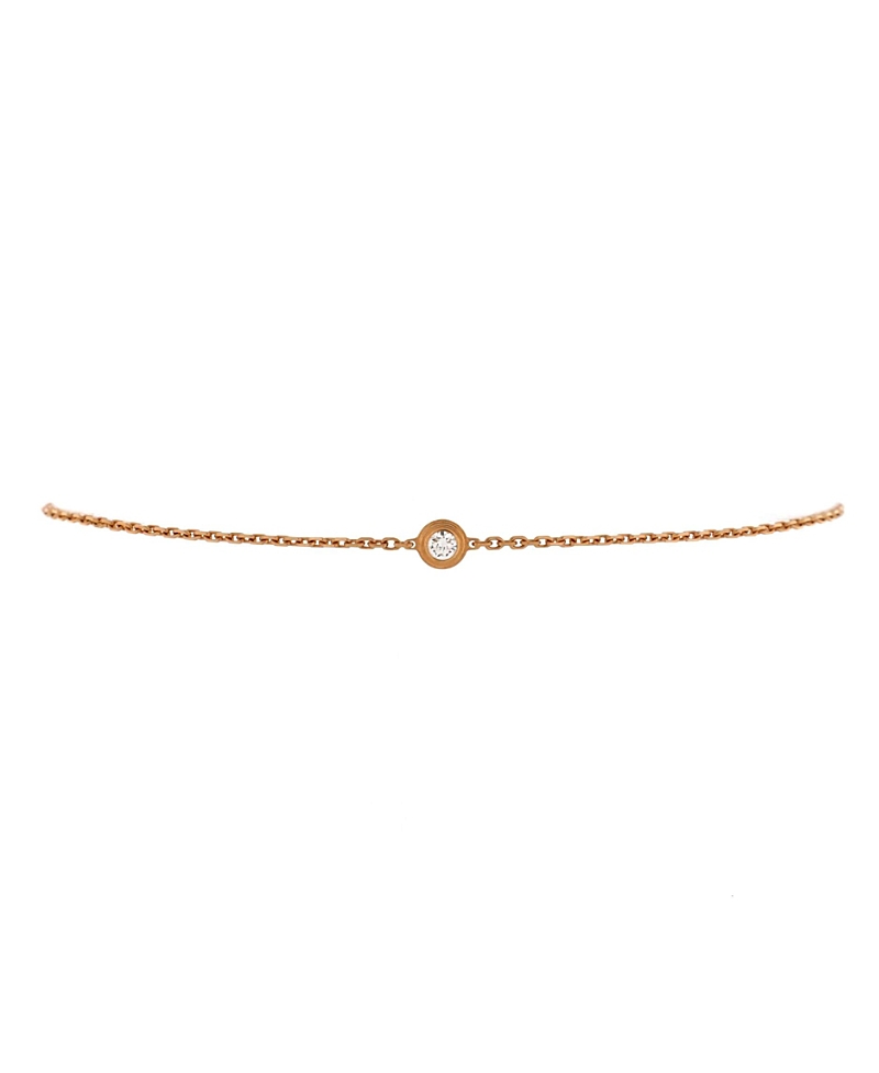 Pre-owned Pre-owned Cartier Cartier Xs D'amour Bracelet 18k Rose Gold And Diamond In Pink