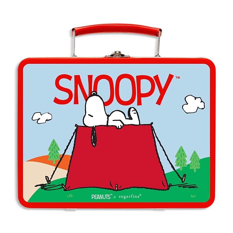 Sugarfina Peanuts Snoopy 3 Piece Candy Lunch Box In Red