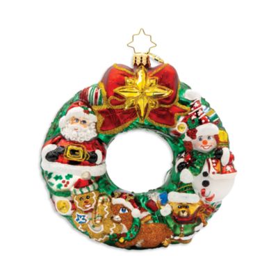 Snow Gifts Jingle All the Way Glass Wreath Ornament