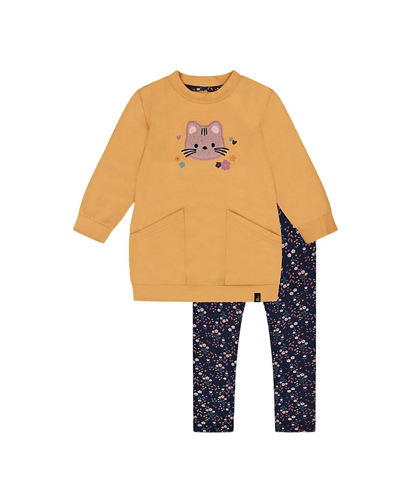 Deux Par Deux Tunic And Leggings Set In Multi