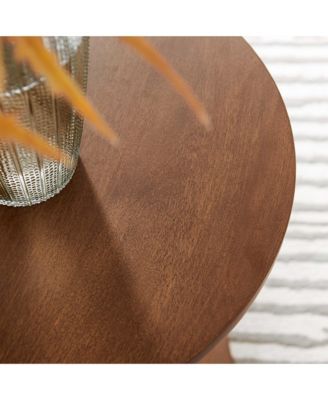  Lina Round Wood Side Table