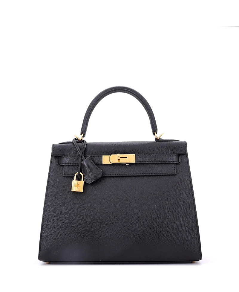 Pre-owned Pre-owned Hermes Hermes Kelly 28 Handbag Black Epsom With Gold Hardware