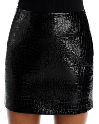 Gerard Croc Print Mini Skirt
