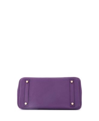 Birkin 30 Handbag Purple Togo with Gold Hardware