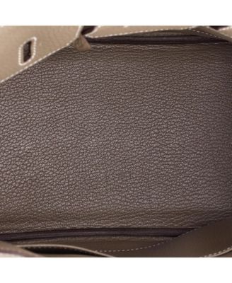 Birkin 25 Handbag Grey Togo with Palladium Hardware