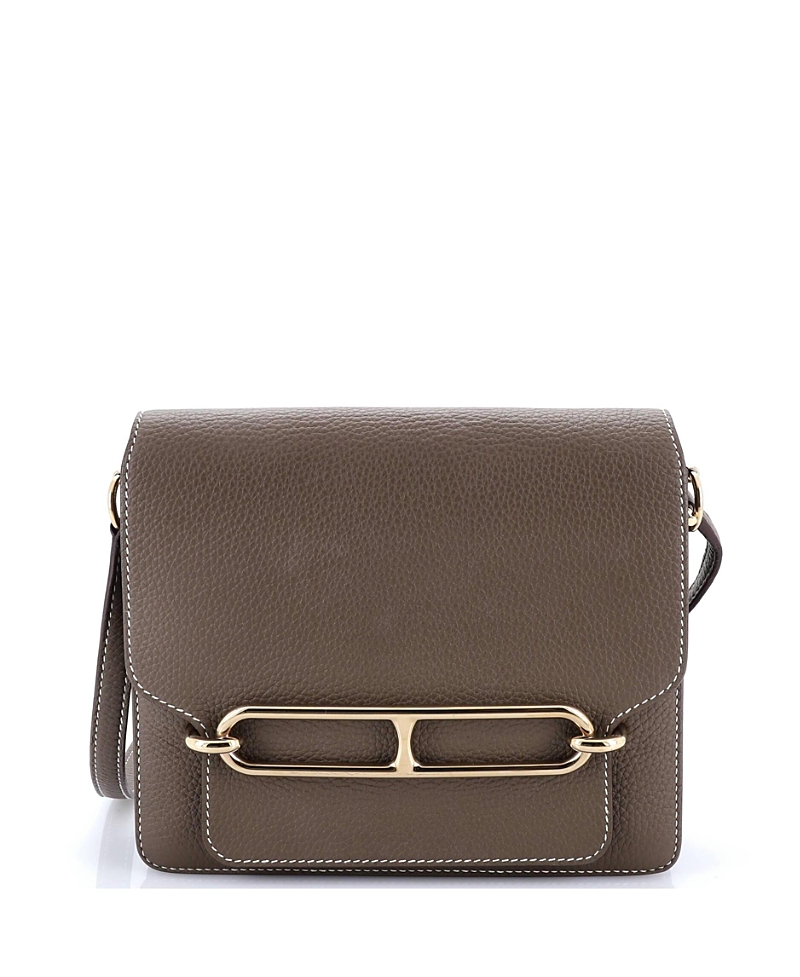 Pre-owned Pre-owned Hermes Hermes 23 Roulis Bag Clemence In Gray