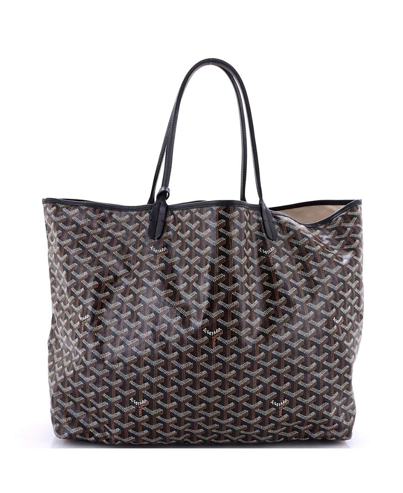 Pre-owned Pre-owned Goyard Goyard Gm Saint Louis Tote Coated Canvas In Black