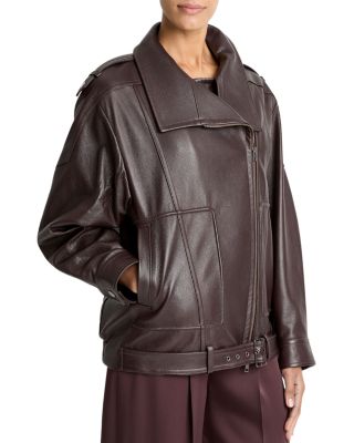 Leather Oversized Biker Jacket