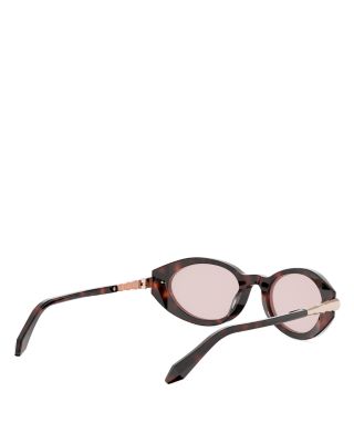 Serpenti Viper Oval Sunglasses, 51mm