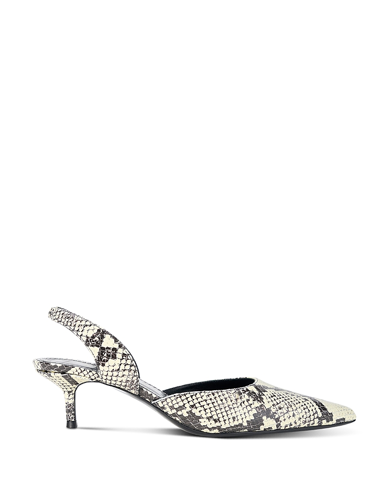Staud Sebastian Slingback Pointed Toe Kitten Heel Pump In Multi