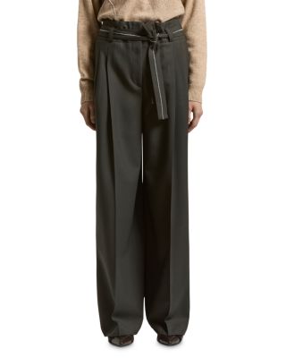 Wide Waistband Pleated Trousers