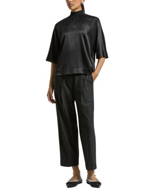 Cropped Cuffed Trousers