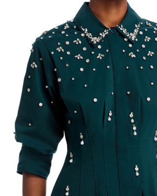 Jazz Embellished Shirt Dress