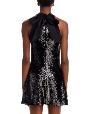 Isla Halter Neck Sequin Mini Dress