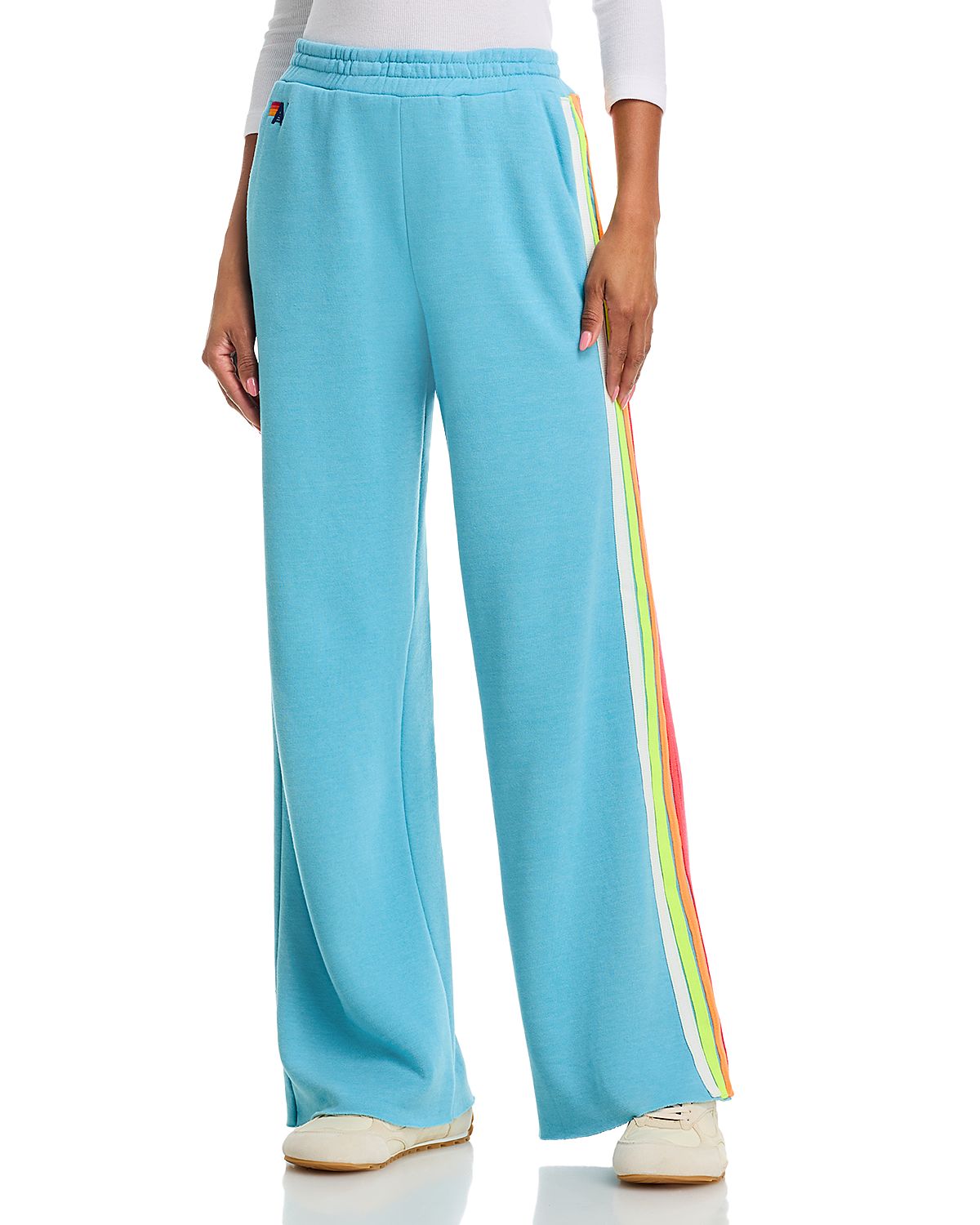 Aviator Nation Side Stripe Wide Leg Pants