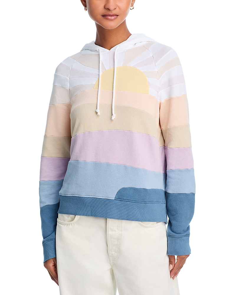 Faherty Soleil Pieced Hoodie In Multi