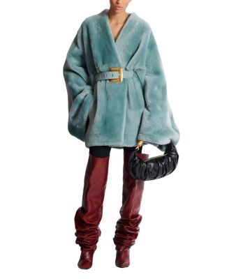 Belted Shearling Coat