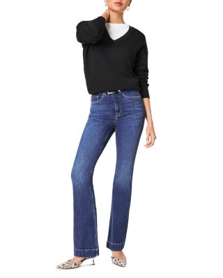 Redefine High Rise Flare Jeans in Medium Indigo