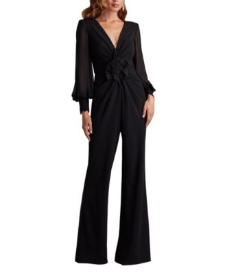 Sahana Bishop Sleeve Plunge Jumpsuit