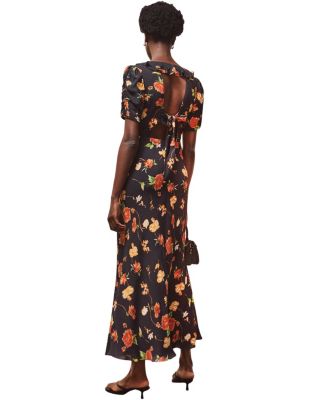 Floral Print Tie Back Dress