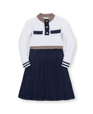 Girls&#39; Organic Mock Neck Henley Sweater Dress - Little Kid, Big Kid