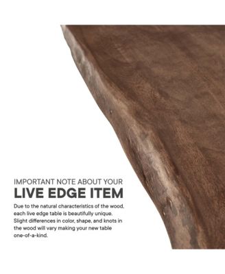 Viggo 60" Live Edge Acacia Wood Acacia Wood Dining Table