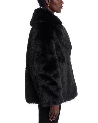 Faux Fur Pea Coat