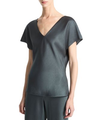 Essential Cap Sleeved V Neck Blouse