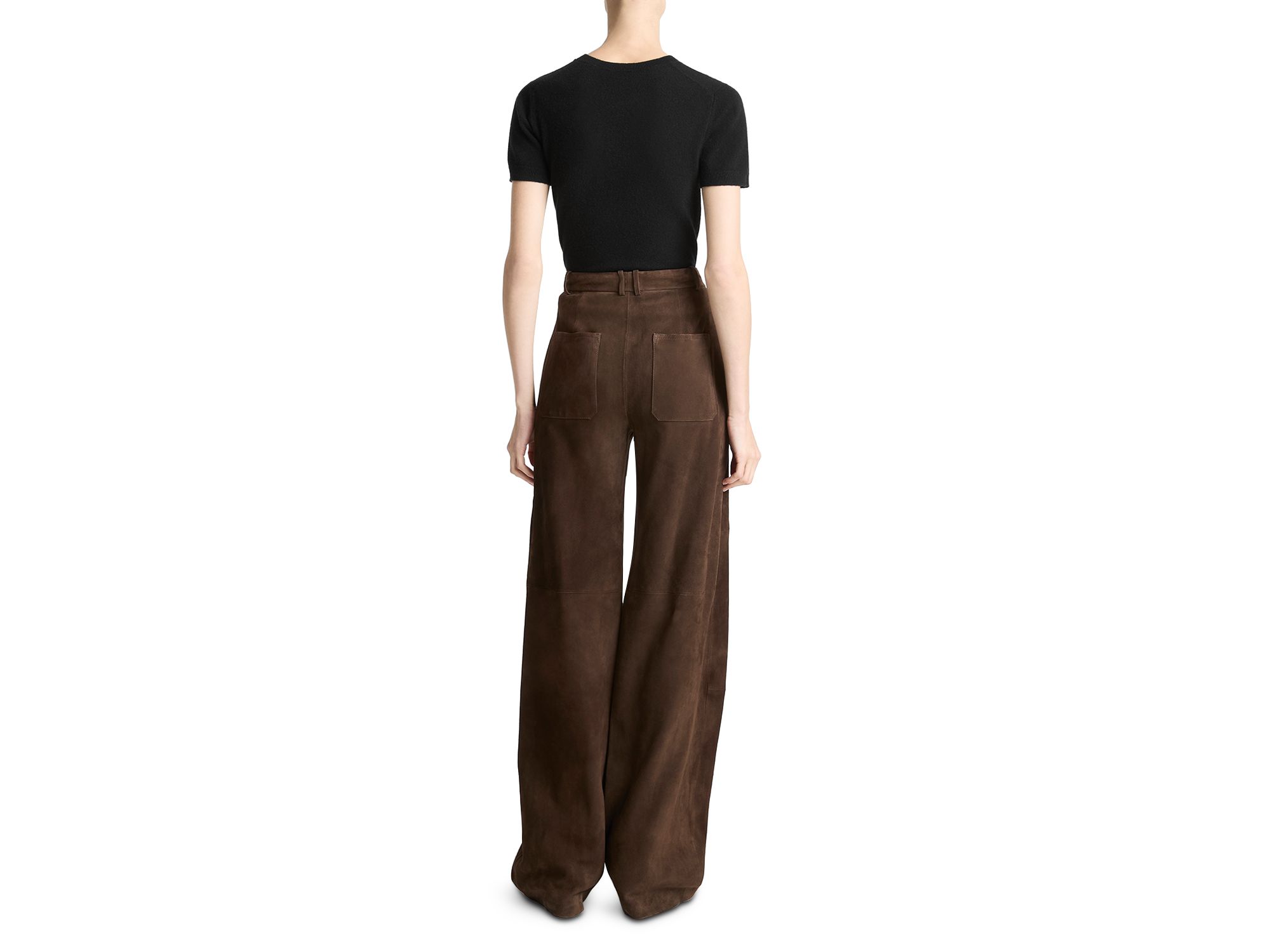 Mid Rise Suede Trousers — Image 5