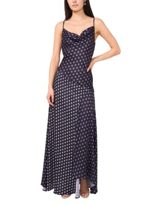 Cowl Neck Asymmetric Dress