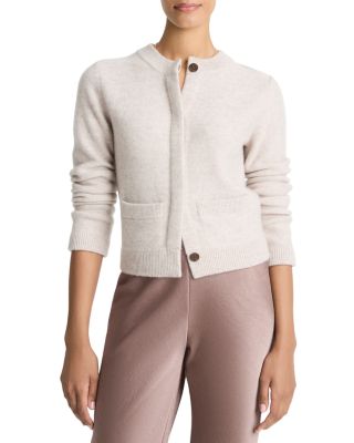 Shrunken Boiled Cashmere Crewneck Cardigan