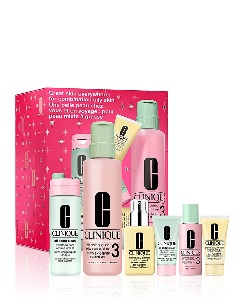 Clinique Great Skin Everywhere Skincare Set For Combination Oily Skin ($120 Value)