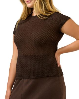 Plus Naomi Textured Top