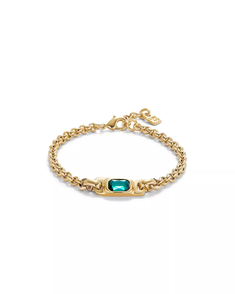 UNOde50 Turquoise Crystal Link Bracelet