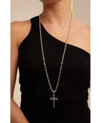  Sterling Silver Plated Long Chain