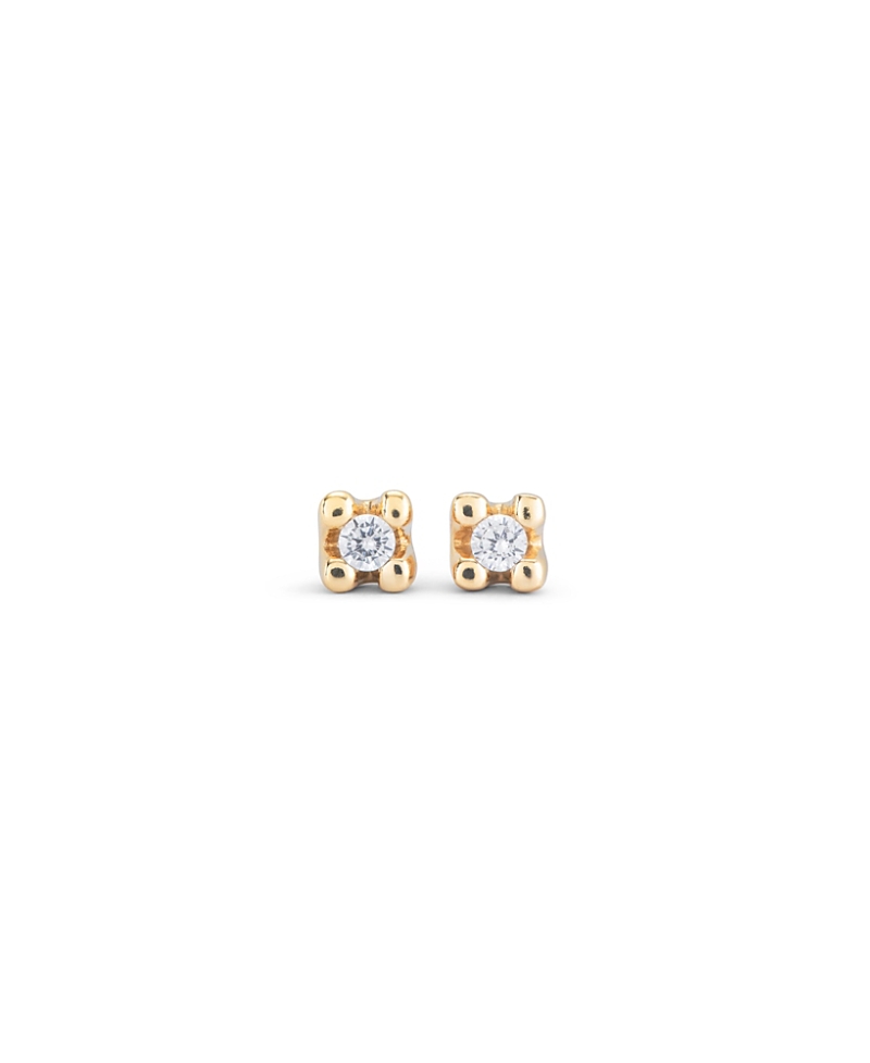 Unode50 Zircon Stud Earrings In Gray