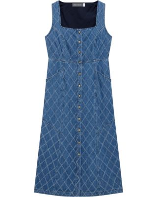 Women's Denim Midi Dress