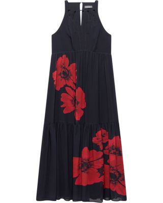 Women's Floral Keyhole Maxi Dress