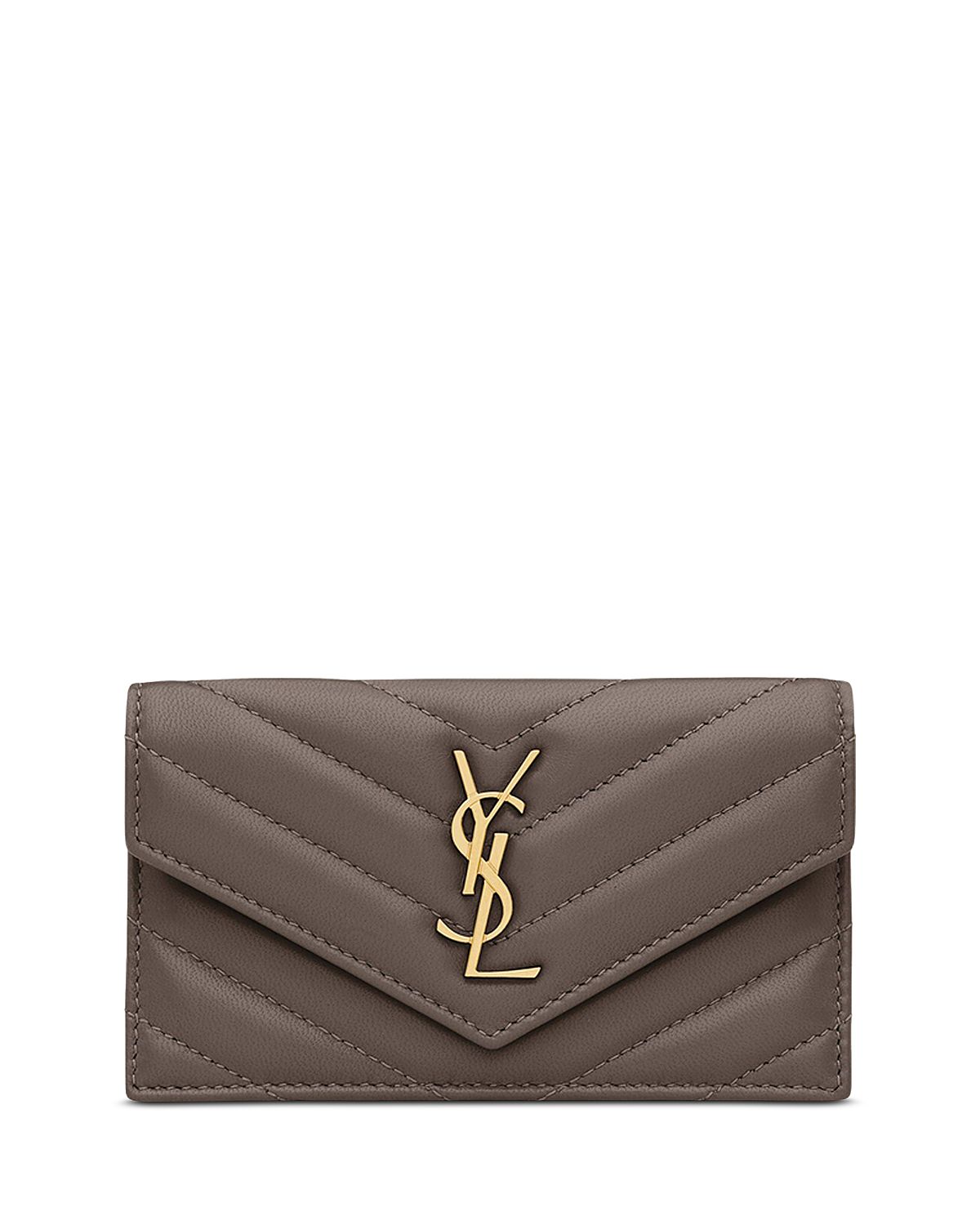 Saint Laurent Cassandre Matelasse Fragments Flap Card Case