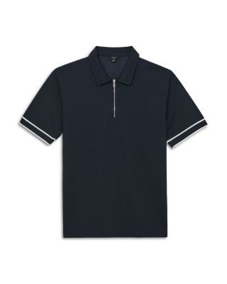 Textured Zip Polo Shirt