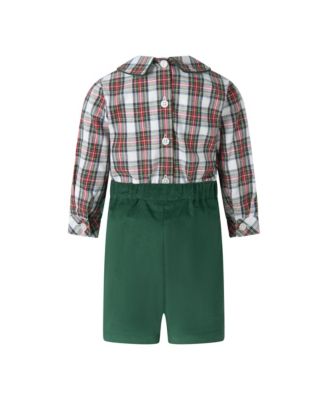 Boys' Ivory Tartan Cord Set - Little Kid