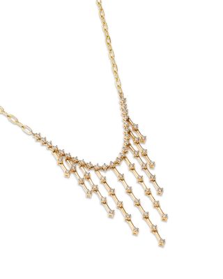 Diamond Droplet Necklace in 14K Yellow Gold, 1.65 tcw