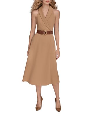 Sleeveless Belted Jacket Dress 