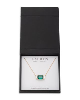 Stone Pendant Necklace, 16"-19" 