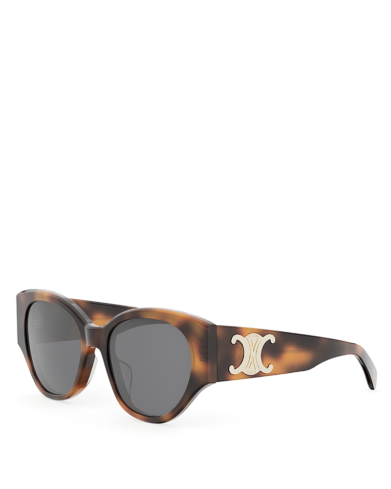 Celine Maxi Triomphe Butterfly Sunglasses, 55mm In Brown