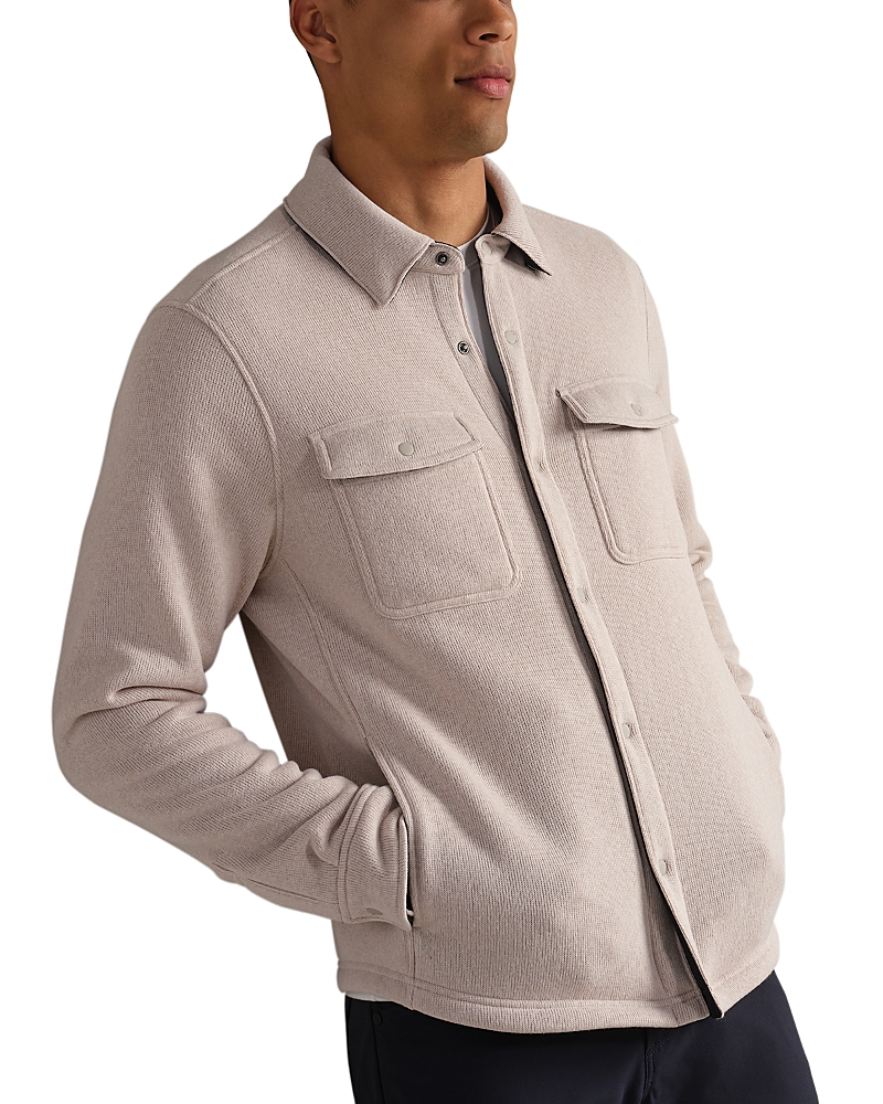Rhone Fleece Shacket In Neutral