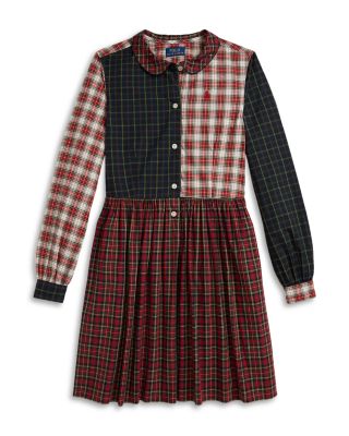 Girls&#39; Plaid Cotton Poplin Shirtdress - Big Kid