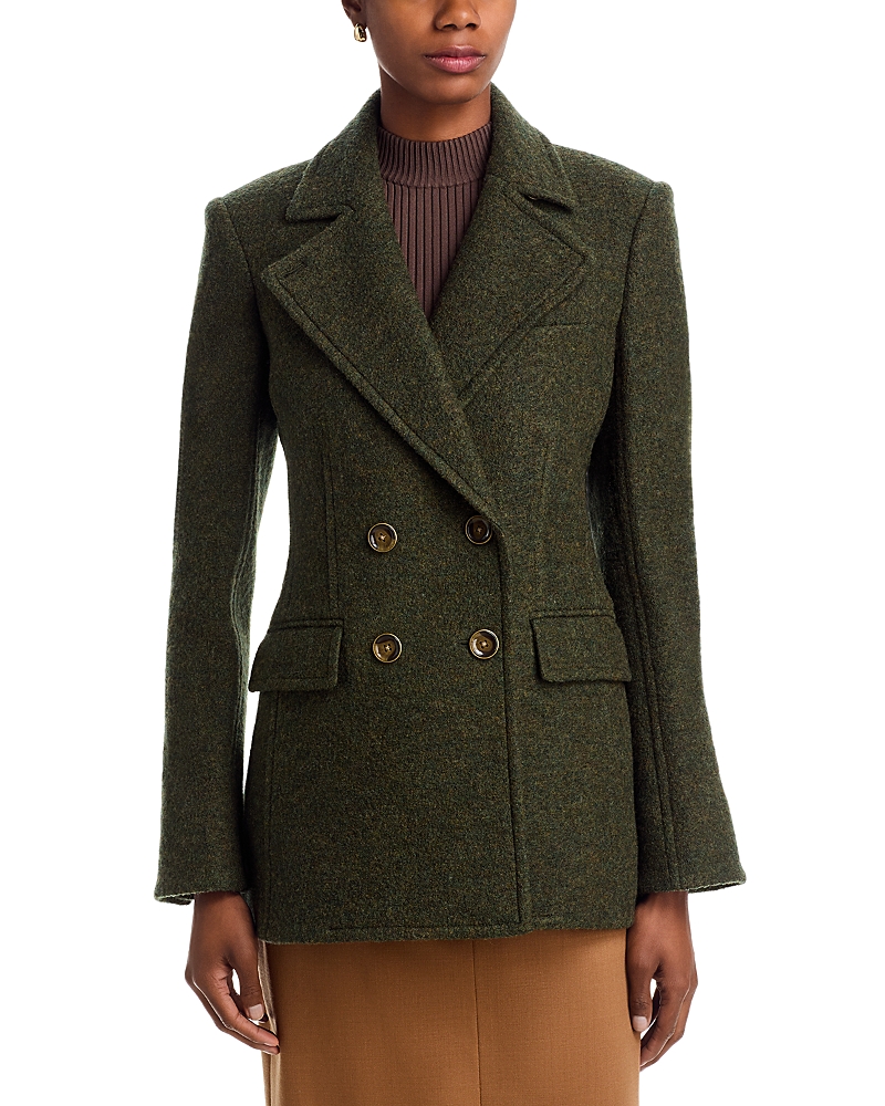 Veronica Beard Duran Wool Coat In Green
