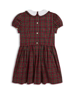 Girls' Plaid Ruffled Cotton Poplin Dress - Big Kid